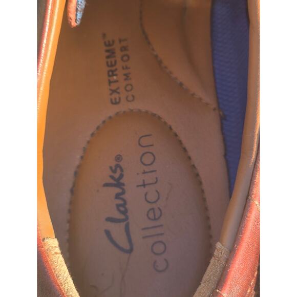 Clarks Collection Extreme Comfort Brown Leather Men\'s Derby Shoes Size 11